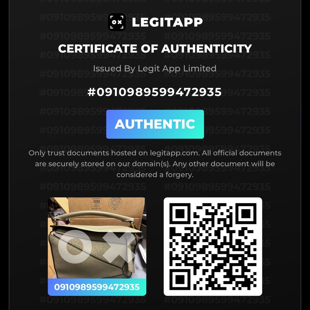 Proof of authenticity